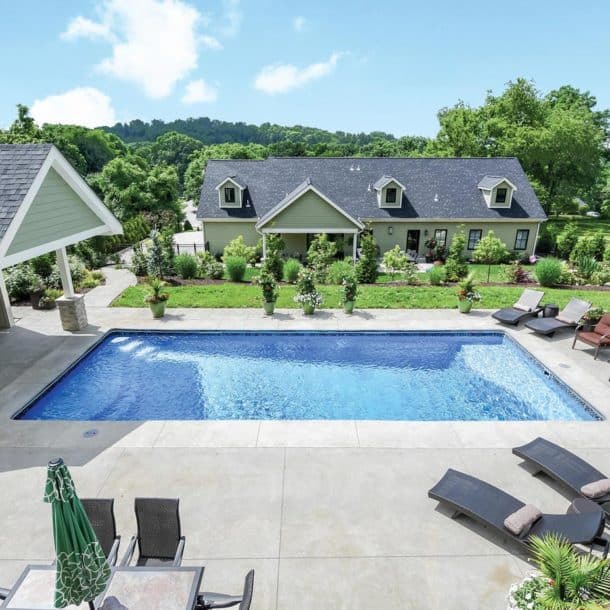 Custom pool installation by Copano Pools and Spas in Inez,